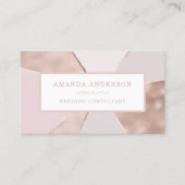 Elegant Abstract Roos Gold Foil | Visitekaartje (Voorkant)