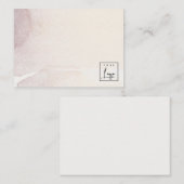 Elegant Abstract Roos Gold Paarse Waterverf Logo Notitiekaartje (Voorkant / Achterkant)