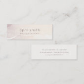 Elegant Abstract Roos Gold Paarse Waterverf Mini Visitekaartje (Voorkant / Achterkant)