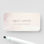 Elegant Abstract Roos Gold Paarse Waterverf Naamplaatje (In situ)