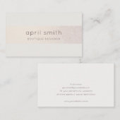 Elegant Abstract Roos Gold Paarse Waterverf Visitekaartje (Voorkant / Achterkant)