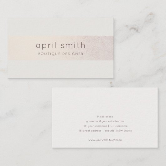 Elegant Abstract Roos Gold Paarse Waterverf Visitekaartje (Voorkant / Achterkant)