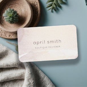 Elegant Abstract Roos Gold Paarse Waterverf Visitekaartje