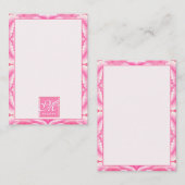 Elegant Abstract roze kleurstofpatroon Notitiekaartje (Voorkant / Achterkant)