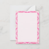 Elegant Abstract roze kleurstofpatroon Notitiekaartje (Achterkant)