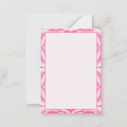 Elegant Abstract roze kleurstofpatroon Notitiekaartje (Achterkant)