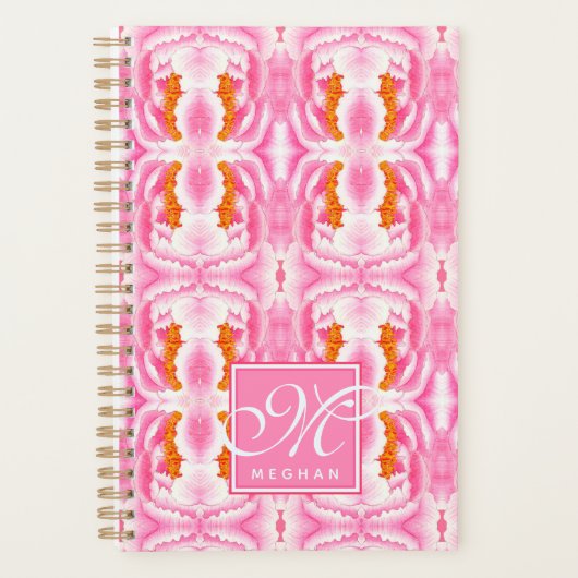 Elegant Abstract roze kleurstofpatroon Planner (Voorkant)