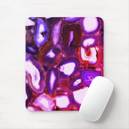 Elegant abstract roze paarse geode patroon muismat (Met muis)