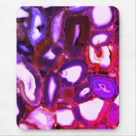 Elegant abstract roze paarse geode patroon muismat