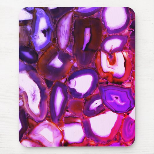 Elegant abstract roze paarse geode patroon muismat (Voorkant)