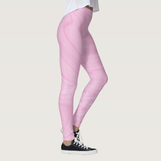 Elegant Abstract roze, vloeibaar marmer | Leggings (Rechts)