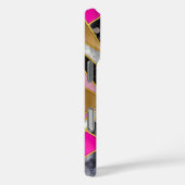 Elegant abstract roze zwart geometrisch Case-Mate iPhone case (Achterkant / Rechts)