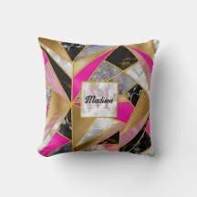 Elegant abstract roze zwart geometrisch