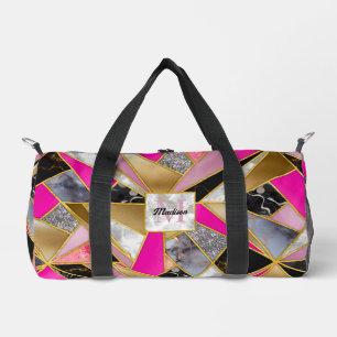 Elegant abstract roze zwart geometrisch plunjezak