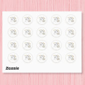 Elegant Abstract Rozen haar bloeien met genade Ronde Sticker