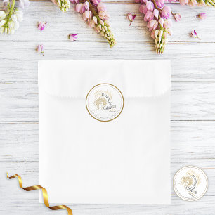 Elegant Abstract Rozen haar overwinnen met genade Ronde Sticker