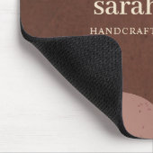 Elegant Abstract Rust Brown Oranje Leafy Foliage Muismat (Hoek)