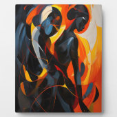 Elegant Abstract silhouet in Fiery Tones Art Fotoplaat (Voorkant)