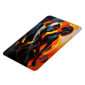 Elegant Abstract silhouet in Fiery Tones Art Magneet (Linkerzijde)