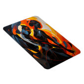 Elegant Abstract silhouet in Fiery Tones Art Magneet (Rechterzijde)