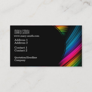 Elegant Abstract Spectrum Ribbons Visitekaartje