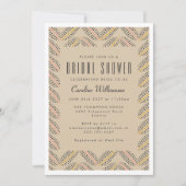 Elegant Abstract Stip Beige Black Vrijgezellenfees Kaart (Voorkant)