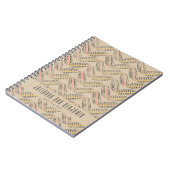 Elegant Abstract Stippen Pattern beige Custom Wedd Notitieboek (Linkerzijde)