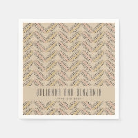 Elegant Abstract Stippen Pattern beige Custom Wedd