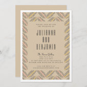 Elegant Abstract Stippen Pattern Sand Black Weddin Kaart (Voorkant / Achterkant)