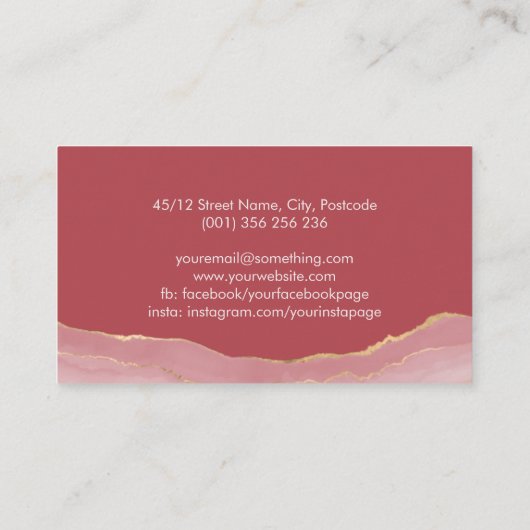 Elegant Abstract symbool en waterverf Visitekaartje (Achterkant)