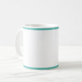 Elegant abstract teal patroon koffiemok (Voorkant links)