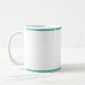 Elegant abstract teal patroon koffiemok (Links)