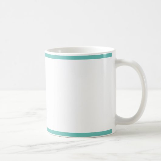 Elegant abstract teal patroon koffiemok (Rechts)