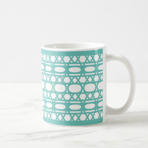 Elegant Abstract Tealpatroon Koffiemok