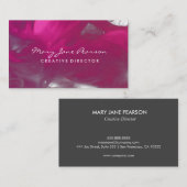 Elegant Abstract van Dreamweaver Red Brushstrokes Visitekaartje (Voorkant / Achterkant)