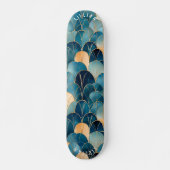 Elegant Abstract ventilatorpatroon in hedendaags b Persoonlijk Skateboard (Voorkant)