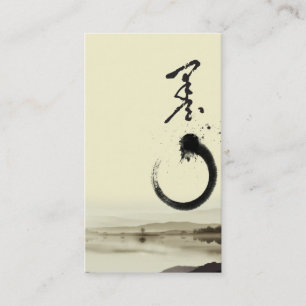 elegant abstract visitekaartje in chinese stijl te