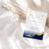 Elegant Abstract Watercolor Retirement Party  Kaart