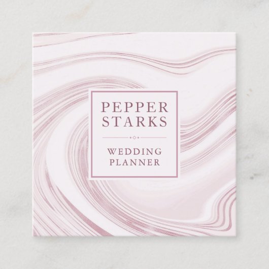 Elegant Abstract Waterverf Marmer | VISITEKAARTJE (Voorkant)