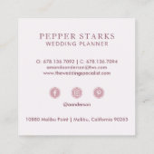 Elegant Abstract Waterverf Marmer | VISITEKAARTJE (Achterkant)