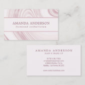 Elegant Abstract Waterverf Marmer | VISITEKAARTJE (Voorkant / Achterkant)