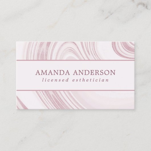 Elegant Abstract Waterverf Marmer | VISITEKAARTJE (Voorkant)