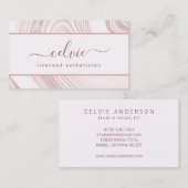 Elegant Abstract Waterverf Marmer | VISITEKAARTJE (Voorkant / Achterkant)