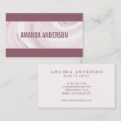 Elegant Abstract Waterverf Marmer | VISITEKAARTJE (Voorkant / Achterkant)