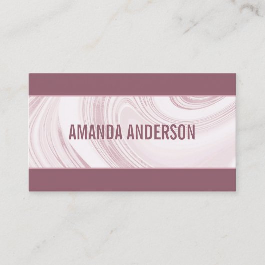 Elegant Abstract Waterverf Marmer | VISITEKAARTJE (Voorkant)