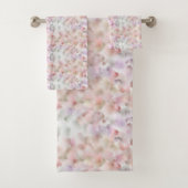 Elegant Abstract Waterverf Roze Lila pastel Bad Handdoek (Insitu)