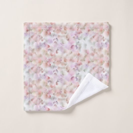 Elegant Abstract Waterverf Roze Lila pastel Bad Handdoek (Wasdoekje)