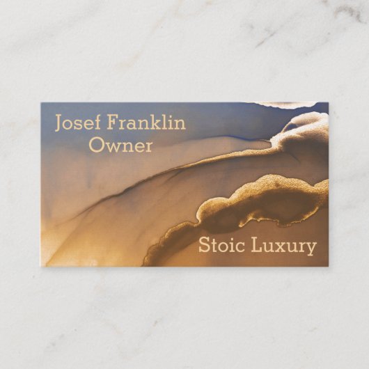 Elegant Abstract Waterverf Visitekaartje (Voorkant)