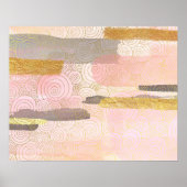 Elegant Abstract Waves-kunstwerk in Japanse stijl Poster (Voorkant)