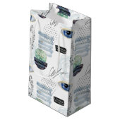 Elegant Abstract Wedding Favor Gift Bag Klein Cadeauzakje (Achterkant Gekanteld)
